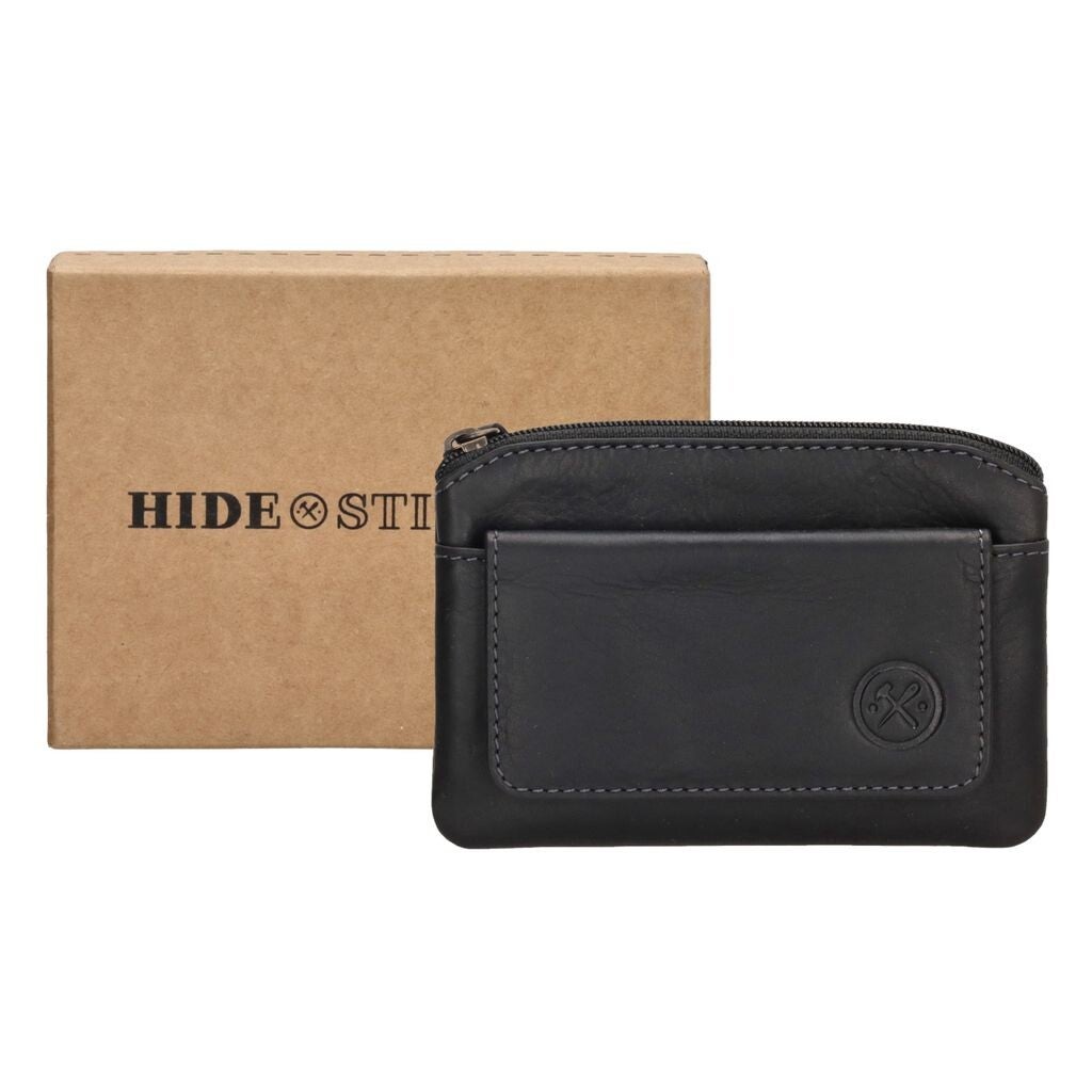Hide & Stitches Japura Leren Sleuteletui Zwart