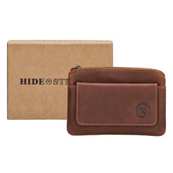Hide & Stitches Japura Leren Sleuteletui Bruin
