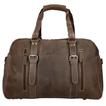 Greenwood Leren Weekender Duffle Bag Bruin  VANAF 4 NOV leverbaar, kan wel besteld worden