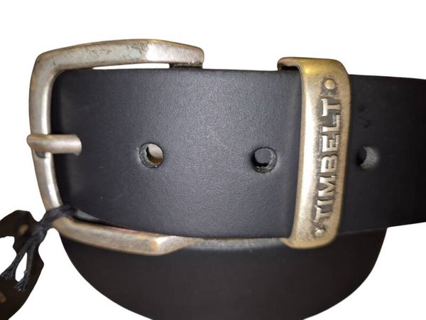 Heren Timbelt 405 Leren Riem 4 cm Zwart  85 cm