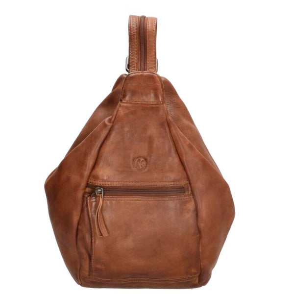 Hide & Stitches Paint Rock Leren Rugzak - Cognac