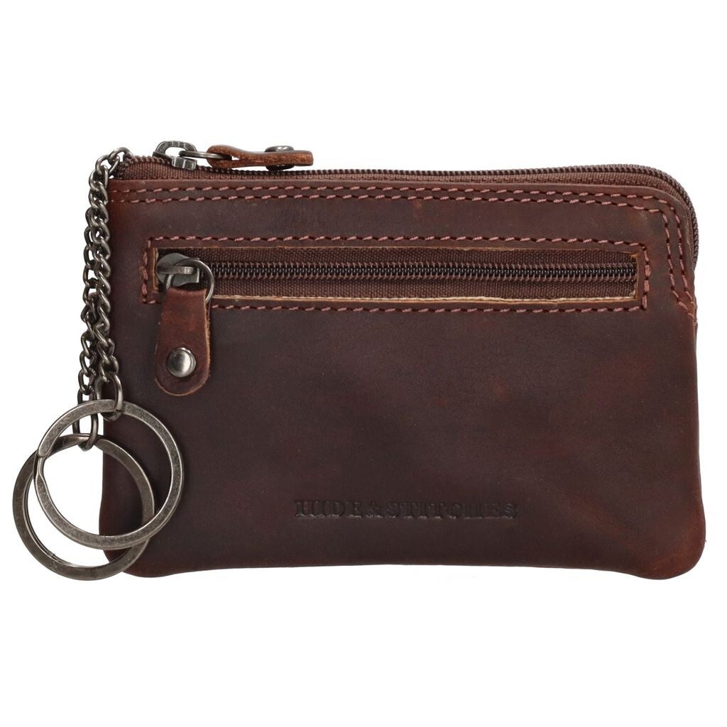 Hide & Stitches Japura II Leren Sleuteletui Donkerbruin