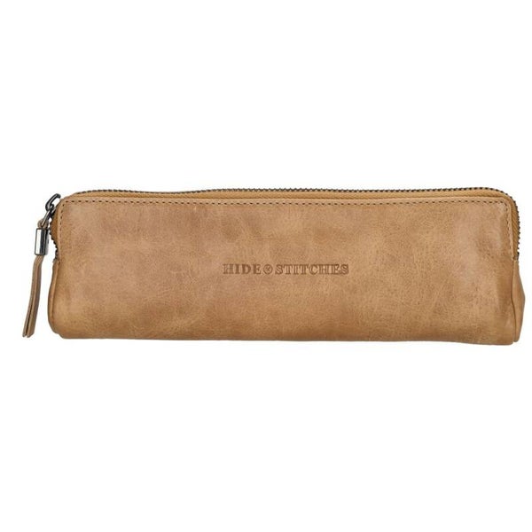 Hide & Stitches Porto Leren Pennenetui Taupe