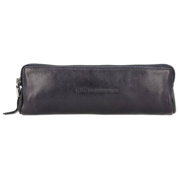 Hide & Stitches Porto Leren Pennenetui Blauw