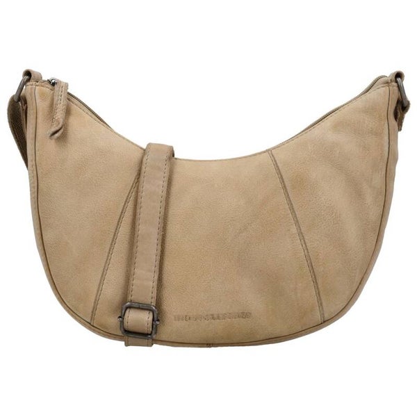 Hide & Stitches Paint Rock Leren Crossbody Moonbag Zand