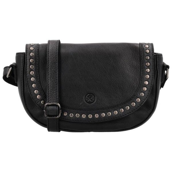 Hide & Stitches Redwood Leren Crossbodytas Zwartt