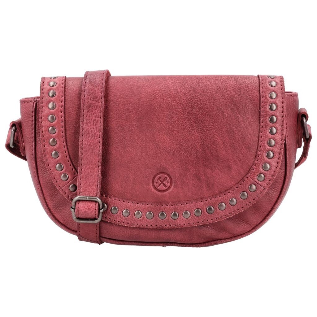 Hide & Stitches Redwood Leren Crossbodytas Rood