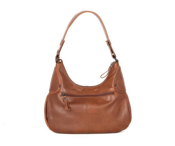 Spikes & Sparrow Leren Dames Schoudertas  Anne-Lou Cognac
