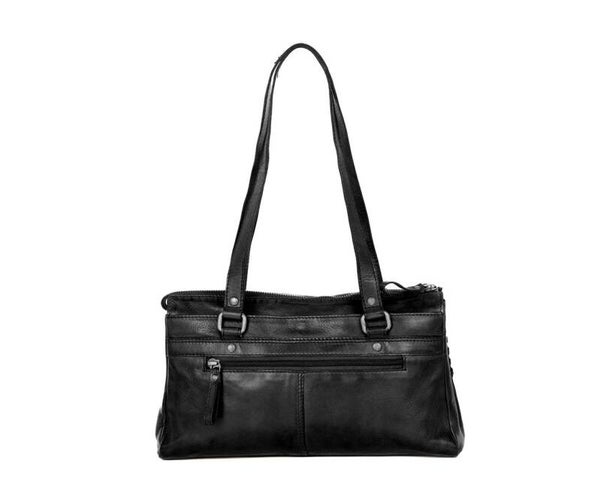Spikes & Sparrow Leren Dames Handtas  Christabelle Zwart