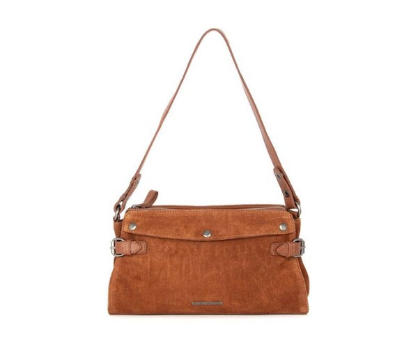 Spikes & Sparrow Leren Dames Schoudertas  Madelon  Mocca