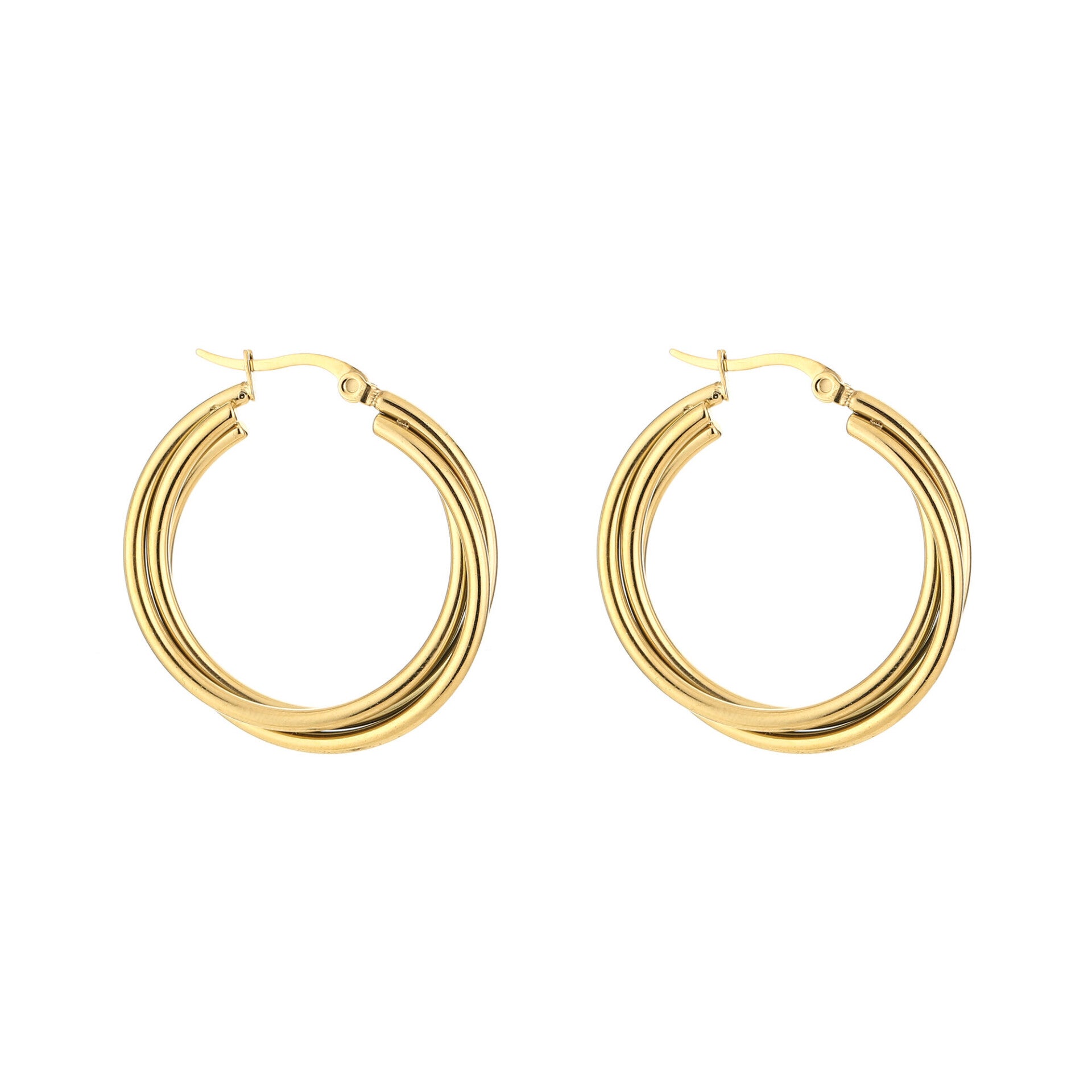 Twisted hoops - goud