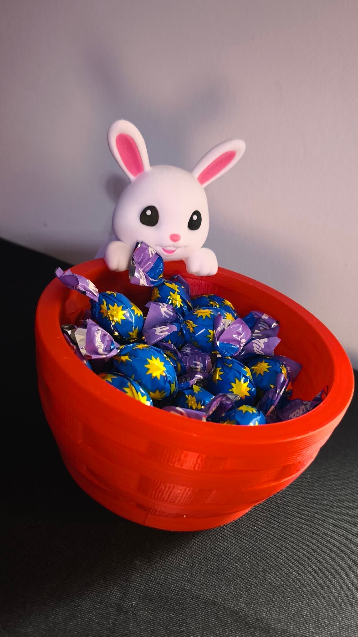 Panier de Pâques avec Lapin – Bol à chocolats décoratif 🐰🍬