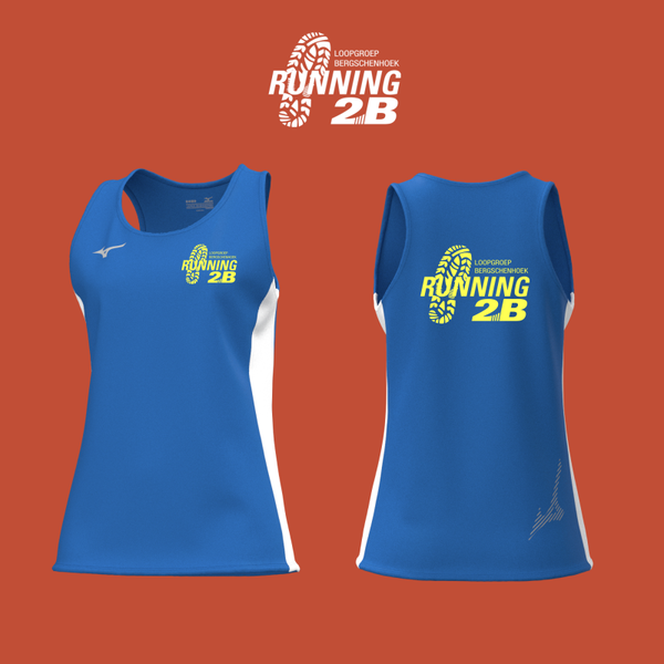 Dames Mizuno Running2B Singlet Leden Blauw
