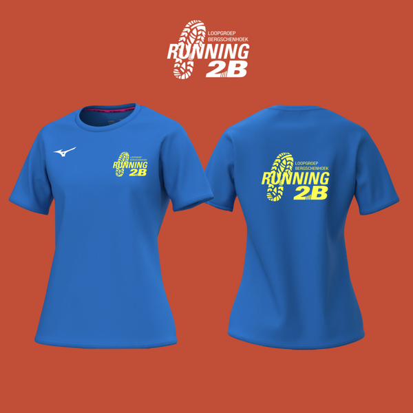 Dames Mizuno Running2B Shirt Leden Blauw