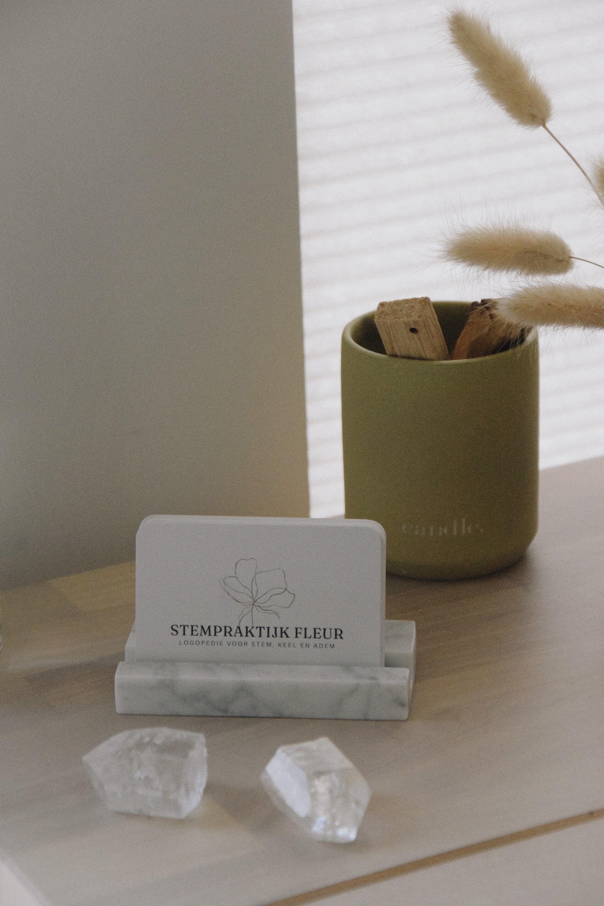 Visitekaartje Stempraktijk Fleur