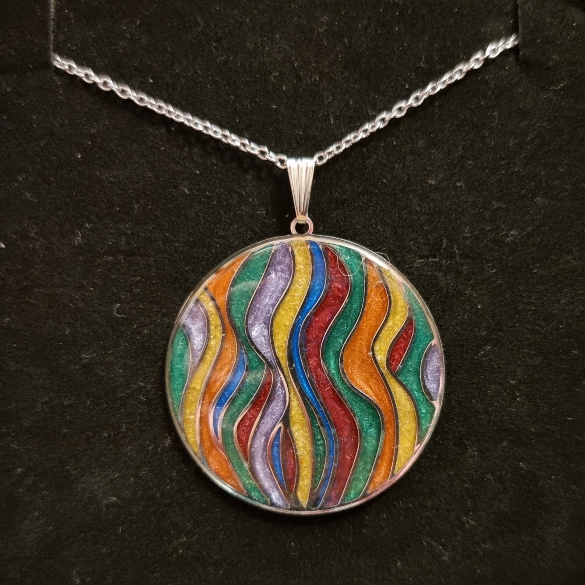 Mulitcoloured statement necklace