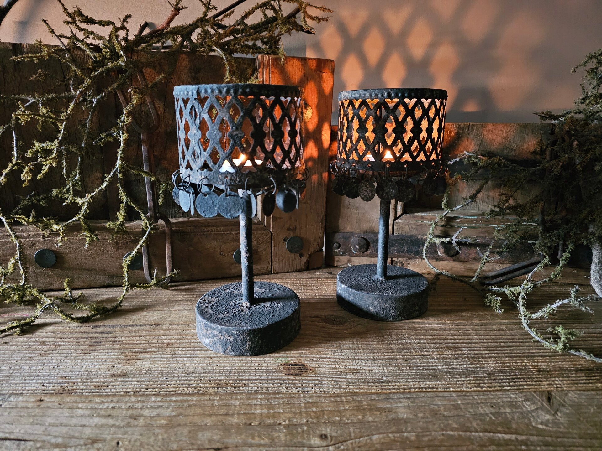 Waxine lampje schijfjes antraciet - klein