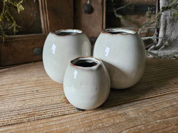 Vaasje eieren - creme/grijs