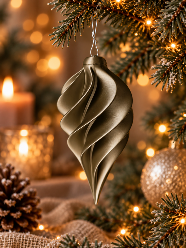 3D Kerstbal - Metalic Goud