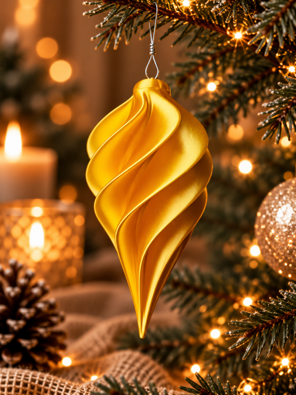 3D Kerstbal - Goud/Geel
