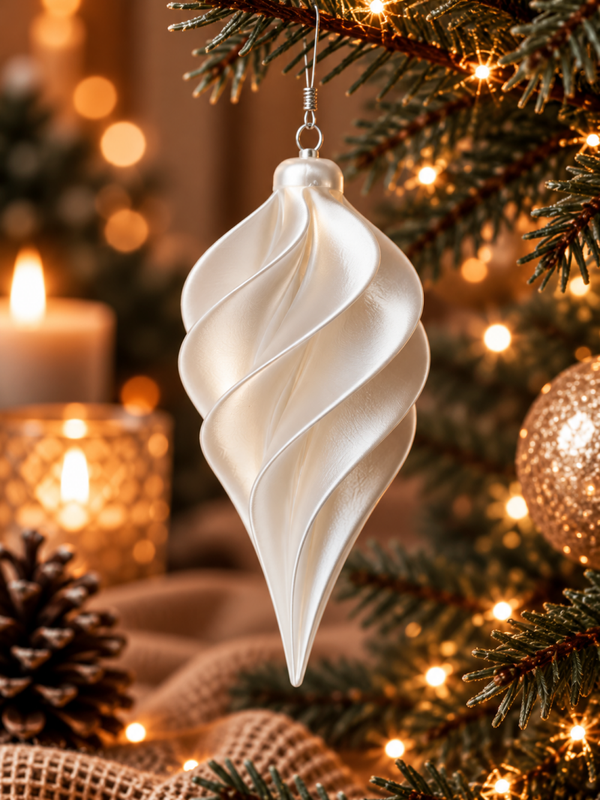 3D Kerstbal - Parelmoer