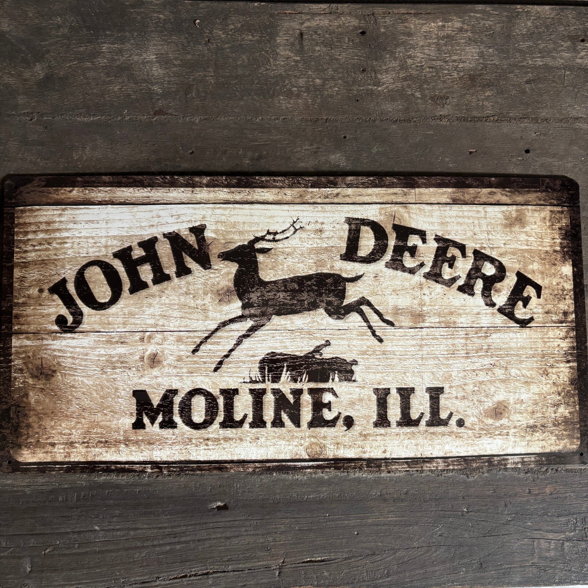 Metalen wandbord "John Deere"