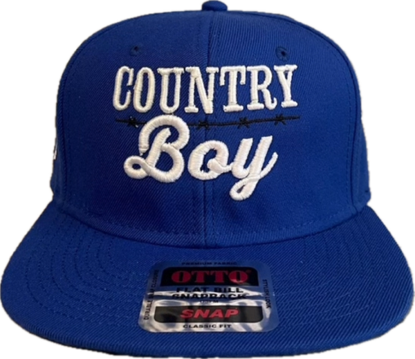 Royal blue 3D Puff Country Boy cap