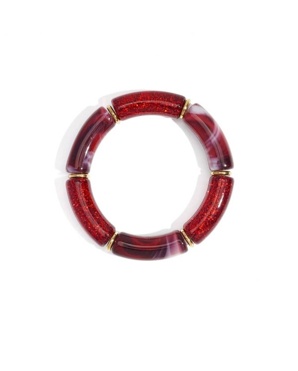 Armband elastiek rood