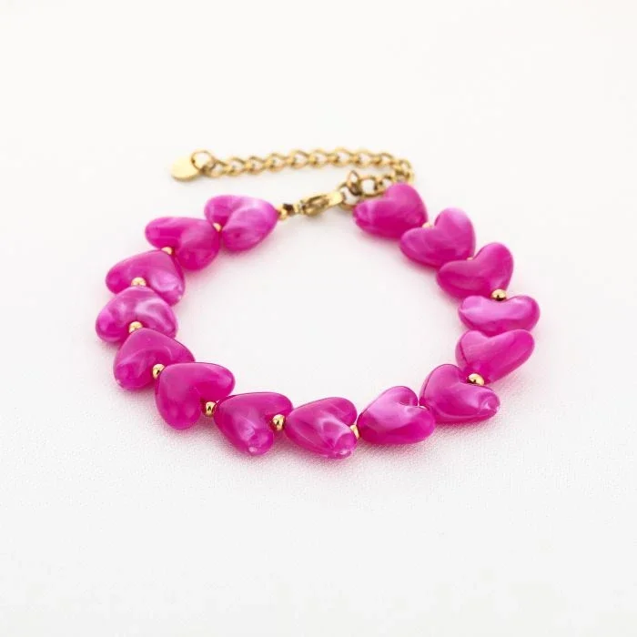 Armband Roze hart