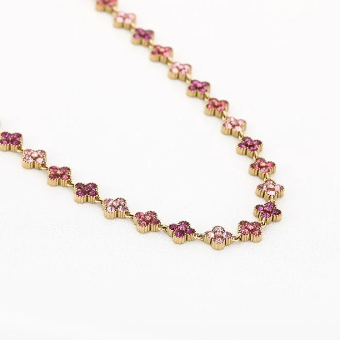 Ketting klaver roze
