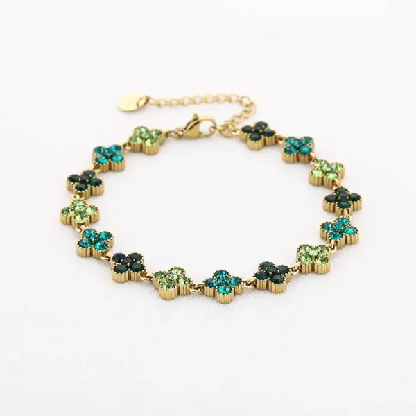 Armband klaver groen