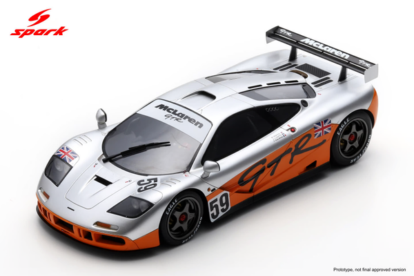 1:18 Spark - McLaren F1 GTR #59 Prequalifying Le Mans 24H 1995 Y. Dalmas - P-H. Raphanel