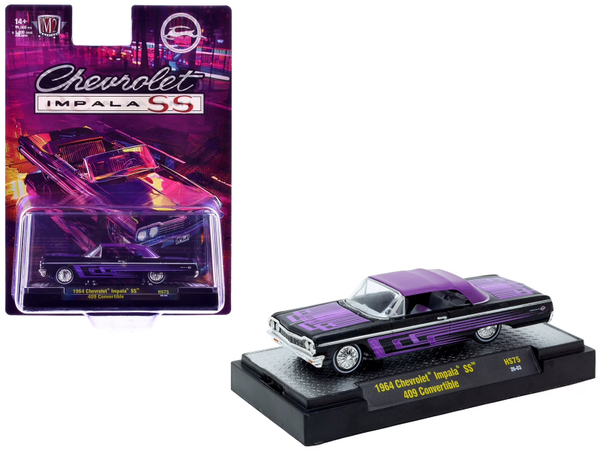 1:64 M2 Machines - 1964 Chevrolet Impala SS 409 Convertible, purple/black
