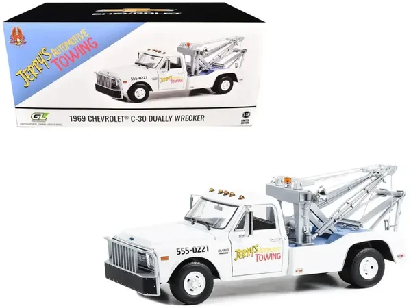 1:18 Greenlight - 1969 Chevrolet C-30 Dually Wrecker *Jerry’s Towing Fall Guy Stuntman*
