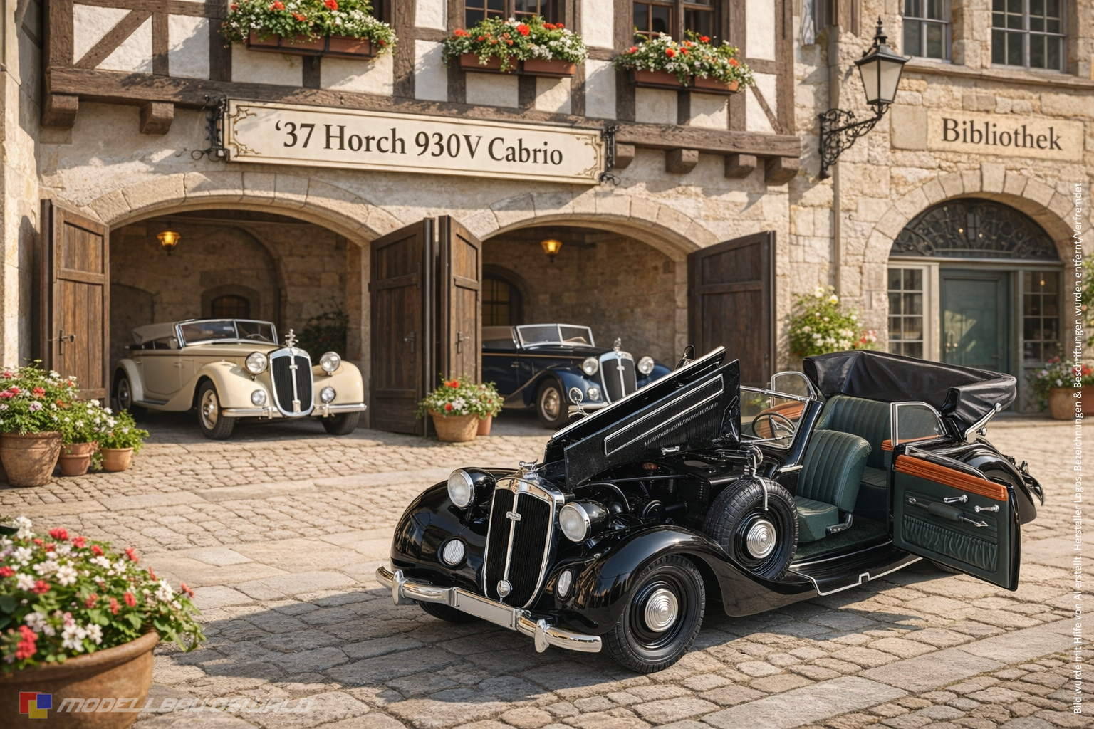 1:18 Spare Parts - Ricko - 1937 Horch 930V Cabrio Black