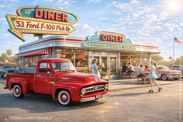 1:18 Spare Parts - Lucky Diecast - 1953 Ford F-100 Pick Up Red