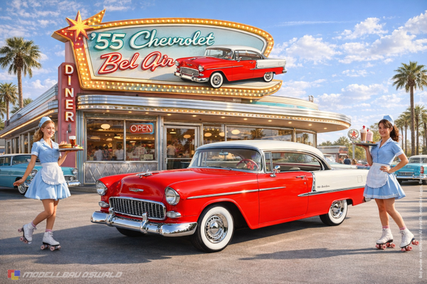 1:18 Spare Parts - Ertl - 1955 Chevrolet Bel Air Red