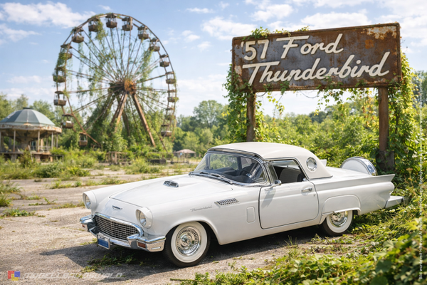 1:18 Spare Parts - Road Legends - 1957 Ford Thunderbird White