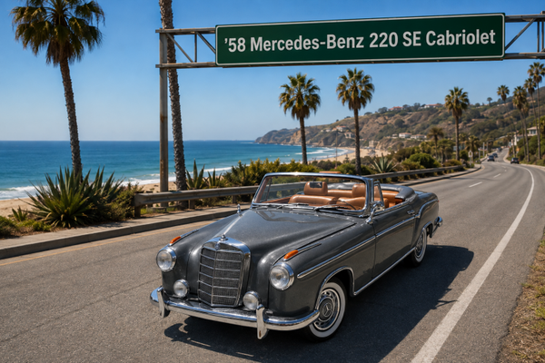 1:18 Spare Parts - Sunstar - 1958 Mercedes-Benz 220 SE Cabriolet Grey