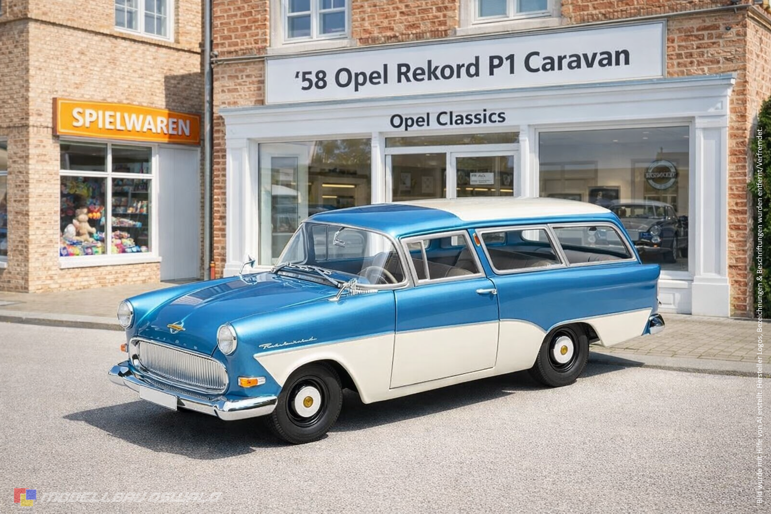 1:18 Spare Parts - Minichamps - 1958 Opel Rekord P1 Caravan Blue