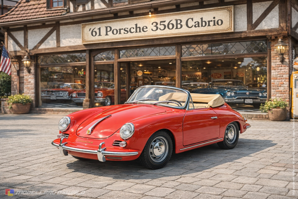 1:18 Spare Parts - Bburago - 1961 Porsche 356B Cabrio Rot