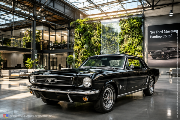 1:18 Spare Parts - Welly - 1964 Ford Mustang Hardtop Coupé Black