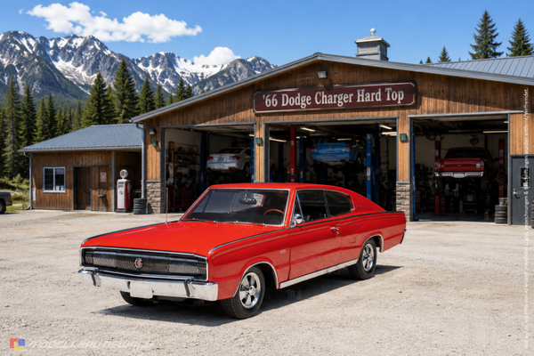 1:18 Spare Parts - Ertl Authentics - 1966 Dodge Charger Hard Top Red
