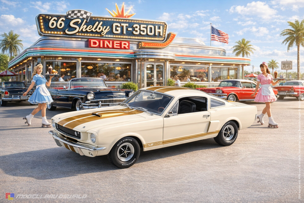 1:18 Spare Parts - Exact Detail - 1966 Shelby GT-350H Beige