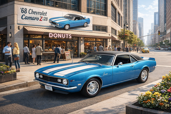 1:18 Spare Parts - Maisto - 1968 Chevrolet Camaro Z28 Coupe Blue