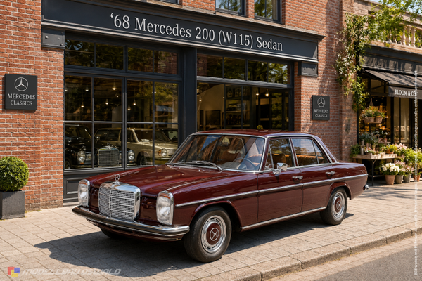 1:18 Spare Parts - Norev - 1968 Mercedes 200 (W115) Sedan Dark Red