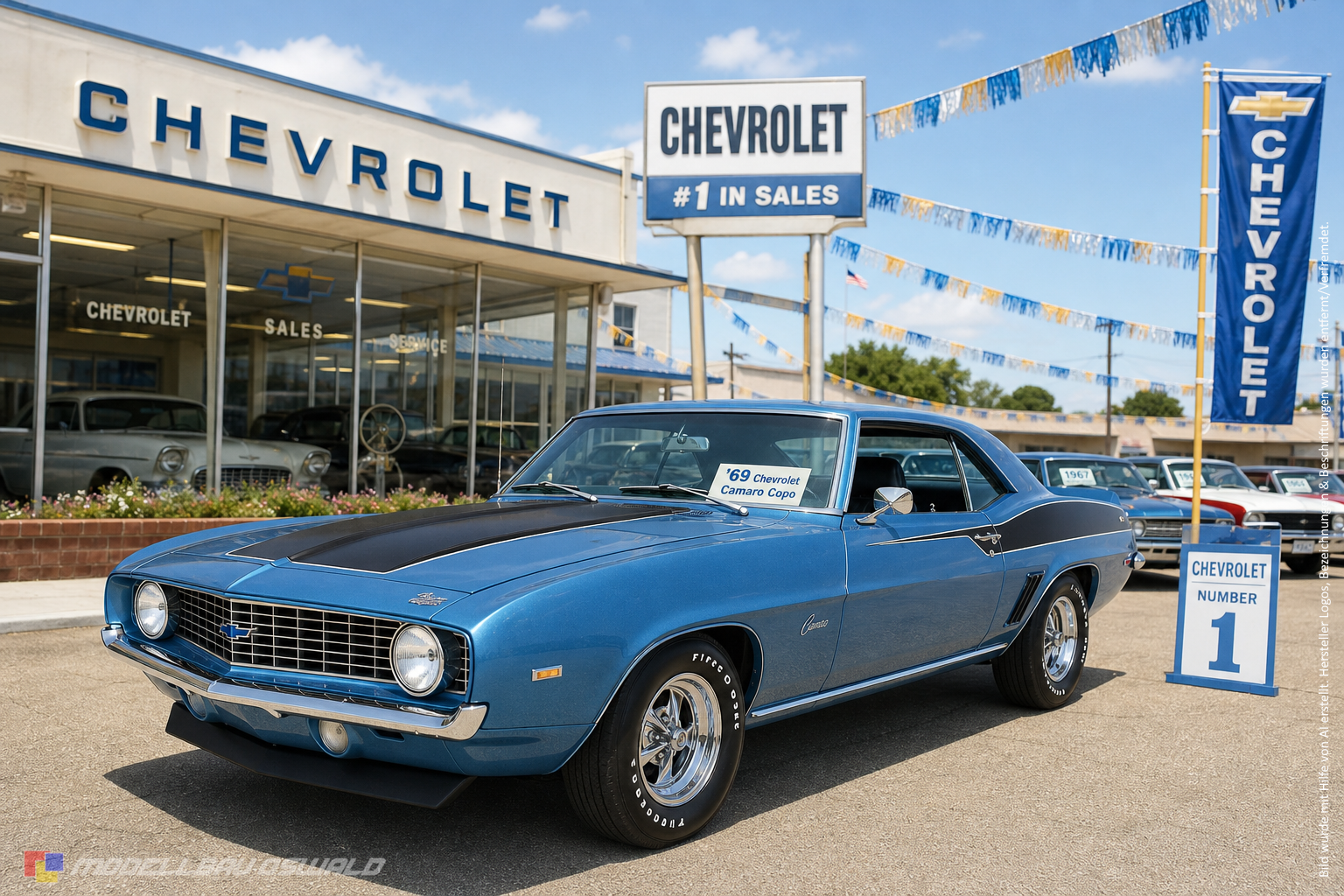 1:18 Spare Parts - Acme - 1969 Chevrolet Camaro Copo Blue