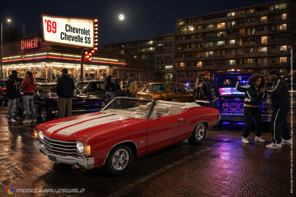 1:18 Spare Parts - Maisto - 1969 Chevrolet Chevelle SS Convertible Red