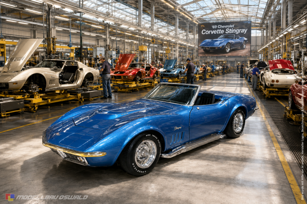 1:18 Spare Parts - Revell - 1969 Chevrolet Corvette Stingray Blue
