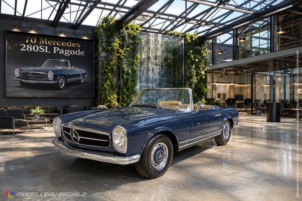 1:18 Spare Parts - Anson - 1970 Mercedes 280SL Pagode Blue